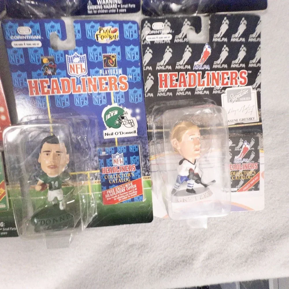 Vintage 1990's Headliners‎ Sports Figures Ten NBA NFL NHL Sports Figures NIP